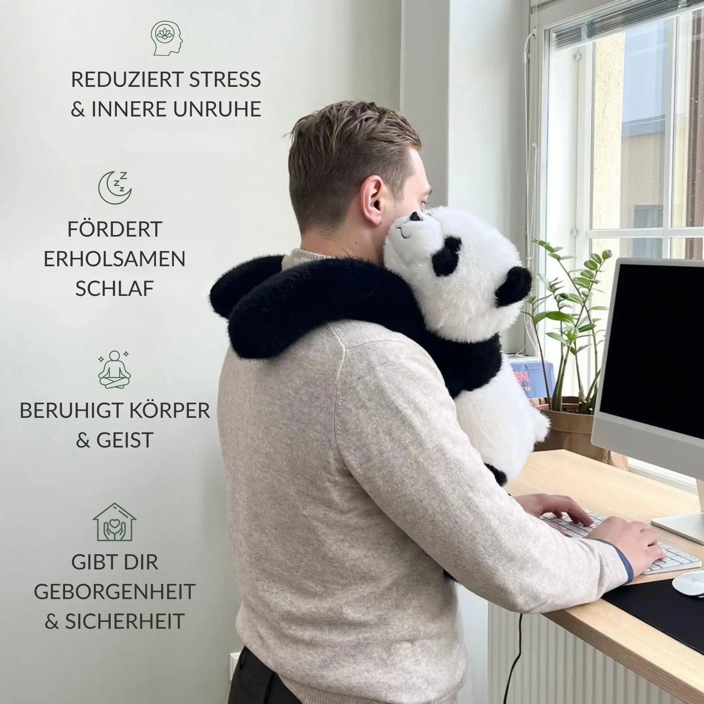 Pauli der Panda Gewichtetes Kuscheltier