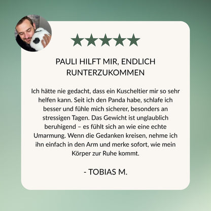 Pauli der Panda Gewichtetes Kuscheltier