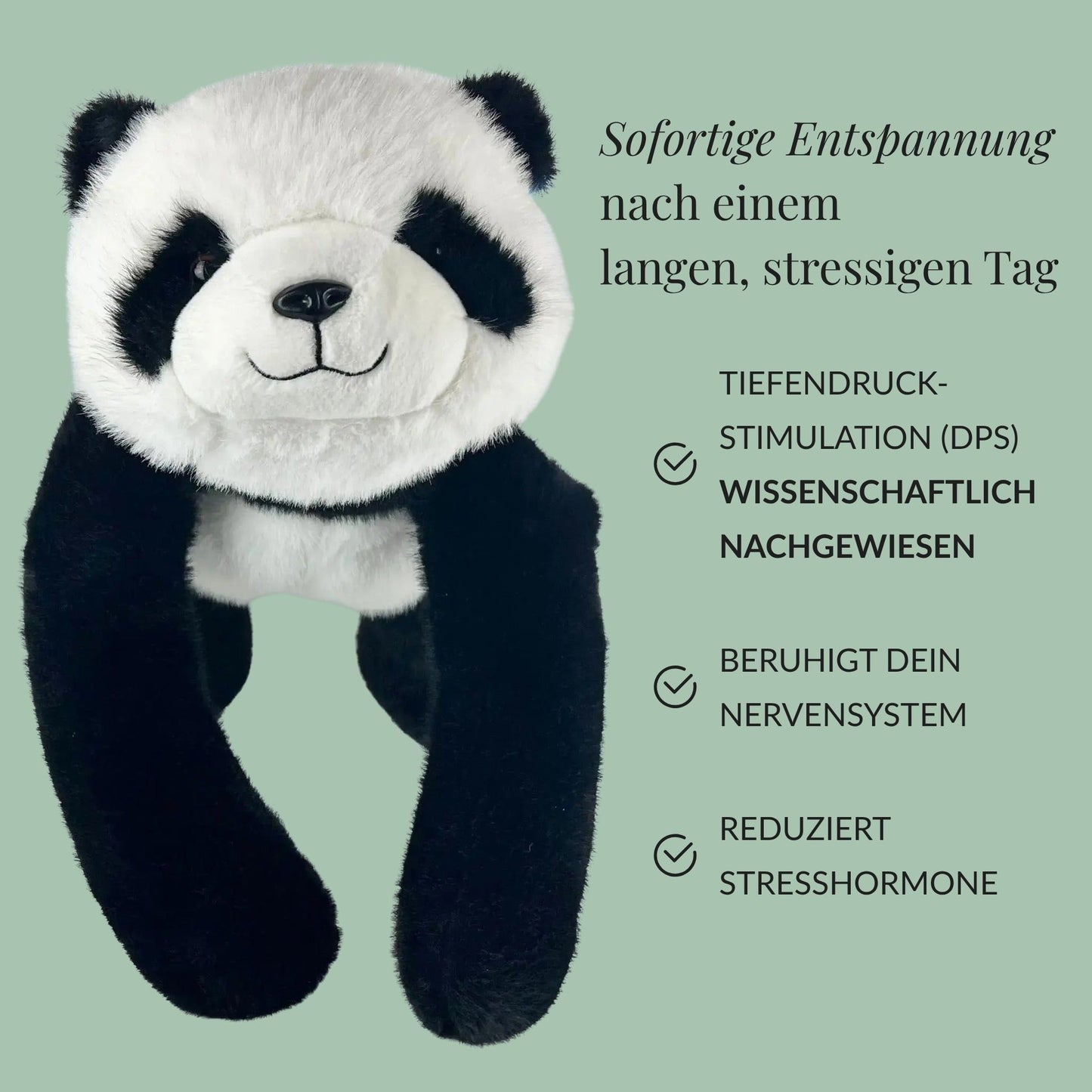 Pauli der Panda Gewichtetes Kuscheltier