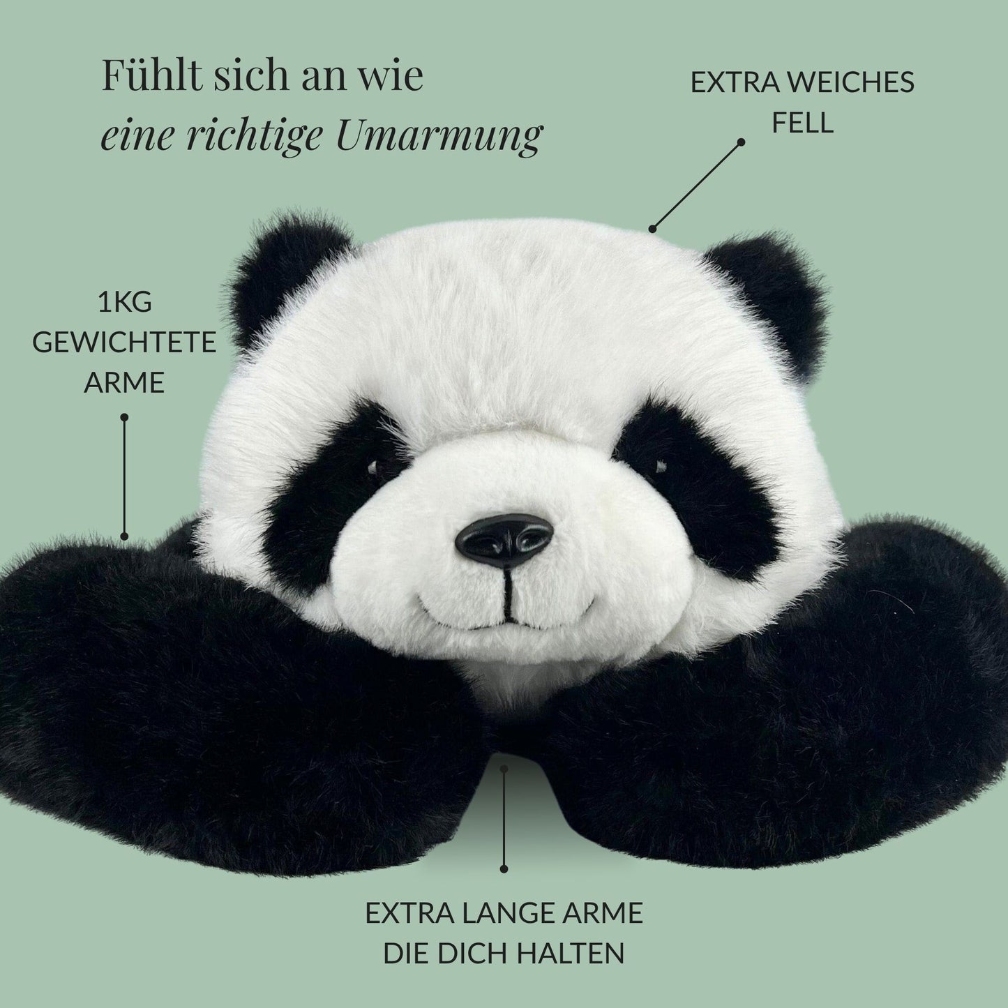 Pauli der Panda Gewichtetes Kuscheltier