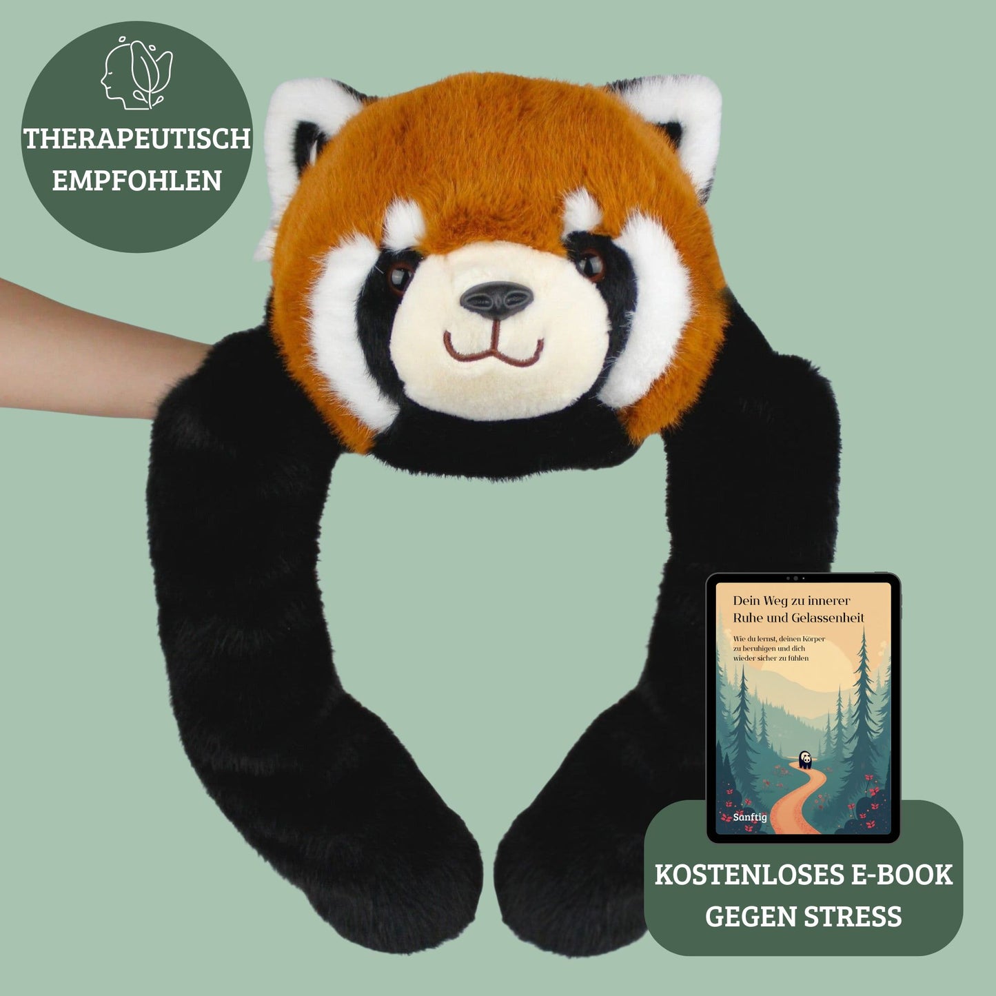 Pauli der Panda Gewichtetes Kuscheltier